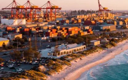 aerial view of Port Beach Fremantle
